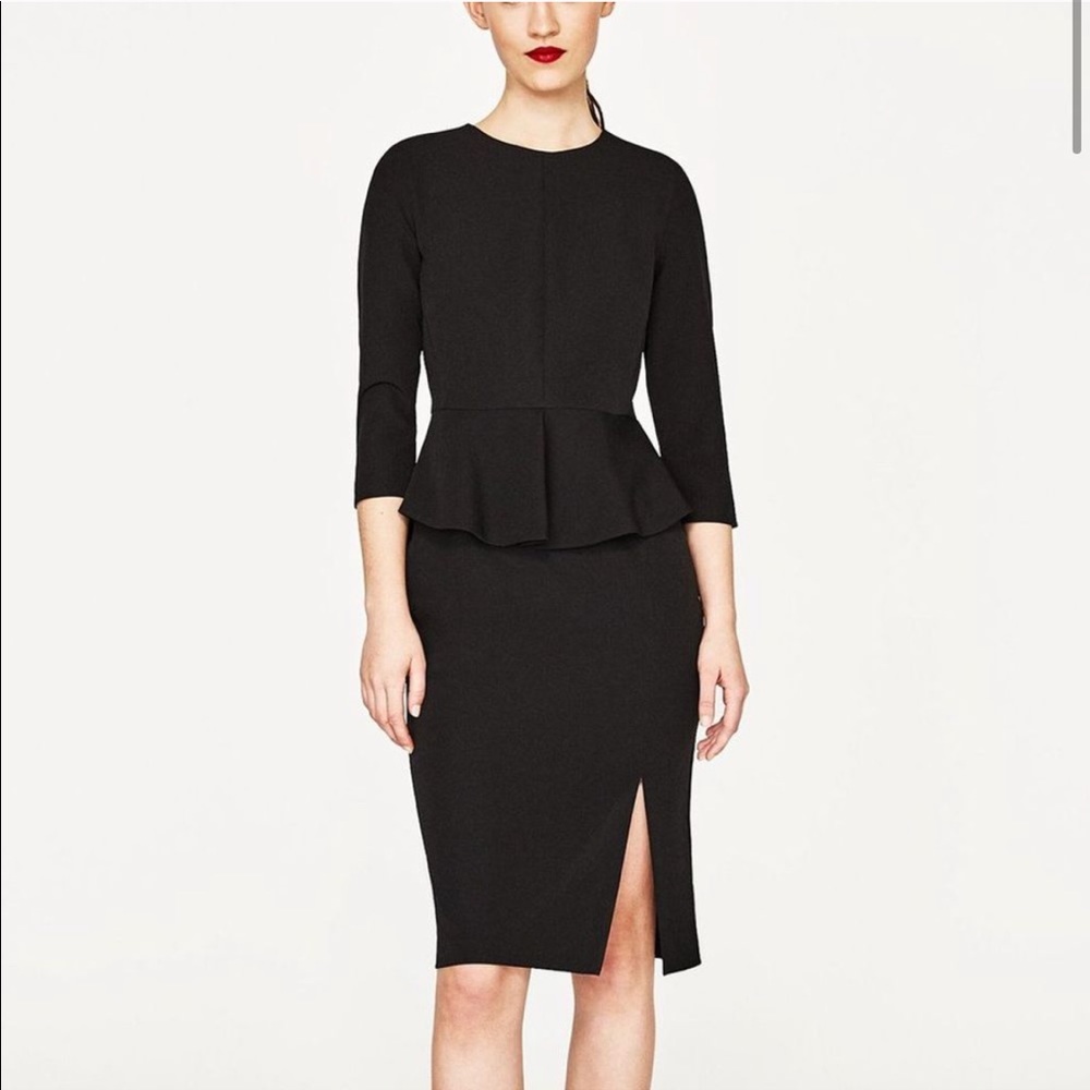 Zara Peplum Tube Dress